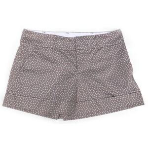 Club Monaco Tan Floral Print Cotton Shorts 6 Women's